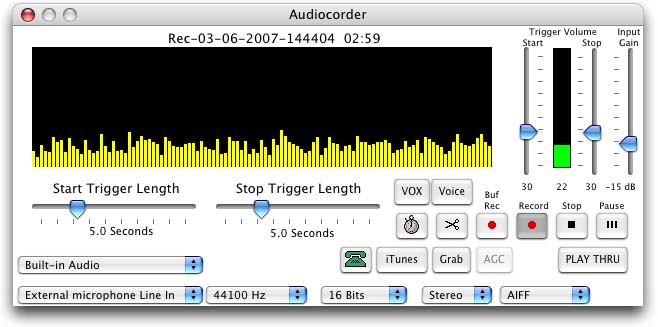 Audiocorder Screen Shot