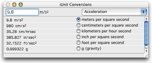 Measurement unit conversion program