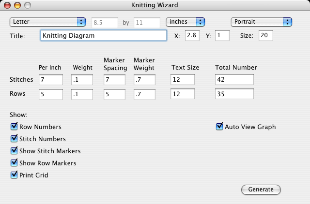 Knitting Chart Maker